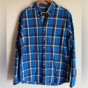 American Eagle Outfitters Men’s LS Button Down Top Plaid Shirt XLT 100% Cotton